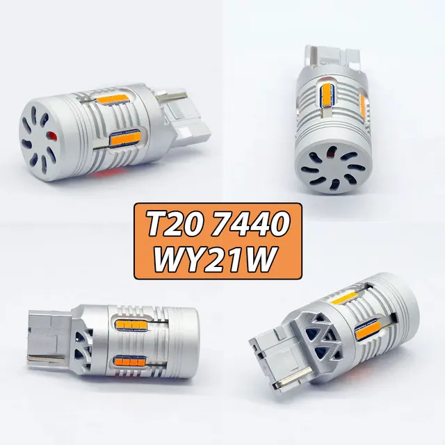 Bombillas LED 7440 Ámbar CANBUS – Pack De 2, Sin Errores, 1500 Lúmenes, Para Intermitentes, Con Chip Cree