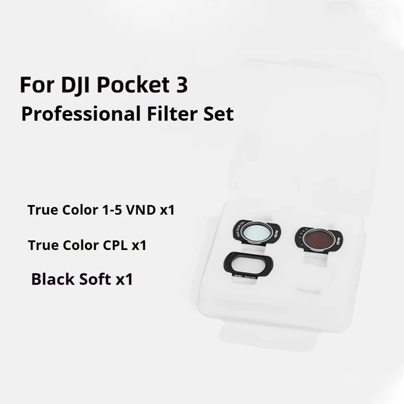 DJI 오즈모 포켓 3용 Nisi 마그네틱 필터 키트 (변경 가능한 ND 1.5, CPL 필터 포함) 및 블랙 미스트 트루 컬러 나노 코팅 방수 오일프로
