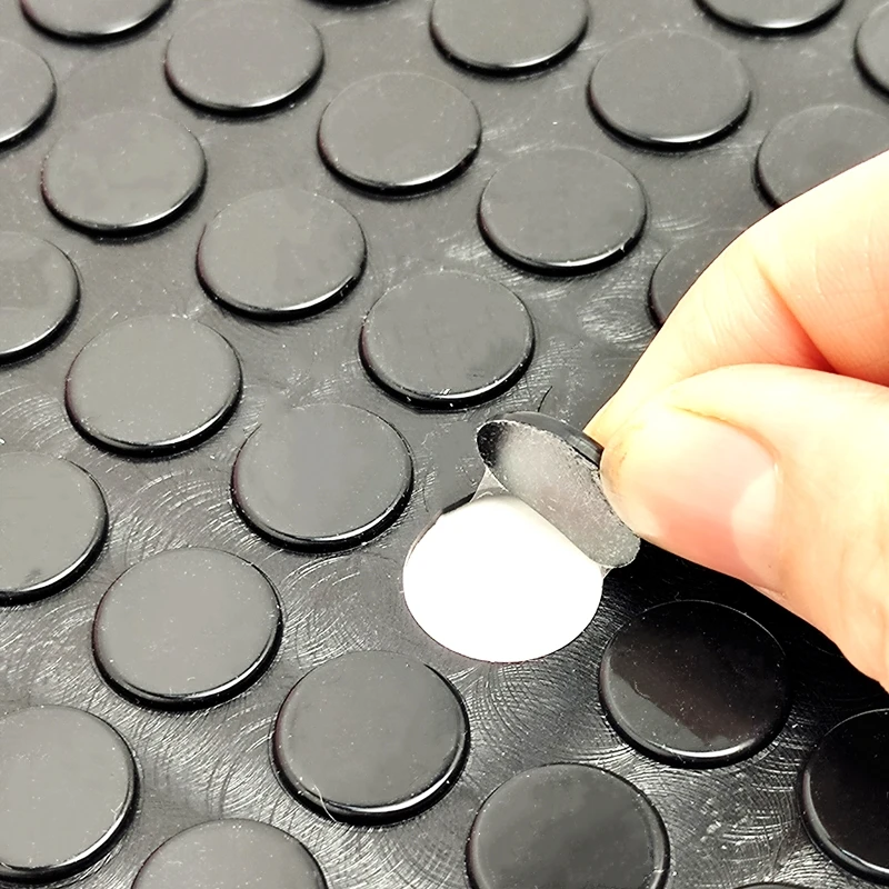 Silicone Furniture Pads Silicone Door Stoppers 16Sets Silicon Rubber Kitchen Cabinet Door Pad Self-Adhesive Bumper Stop Rubber Damper Buffer Cushion Hardware Pads