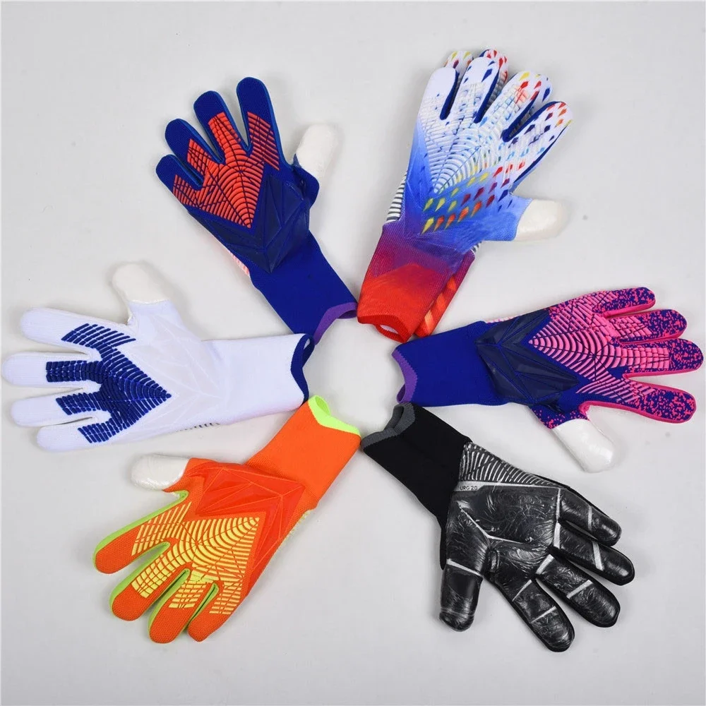 

Kids Adults Goalkeeper Gloves Goalie Gloves Thicken Latex Football Soccer Anti-slip Soccer Breathable Children Goalie Gloves