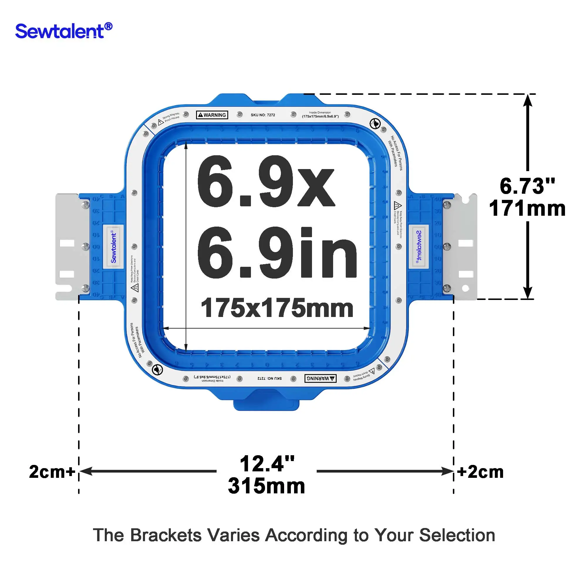 

Sewtalent Magnetic Mighty Hoop Frame Embroidery Hoops for Fujia Yonthin 12/15 Needles Embroidery Machine