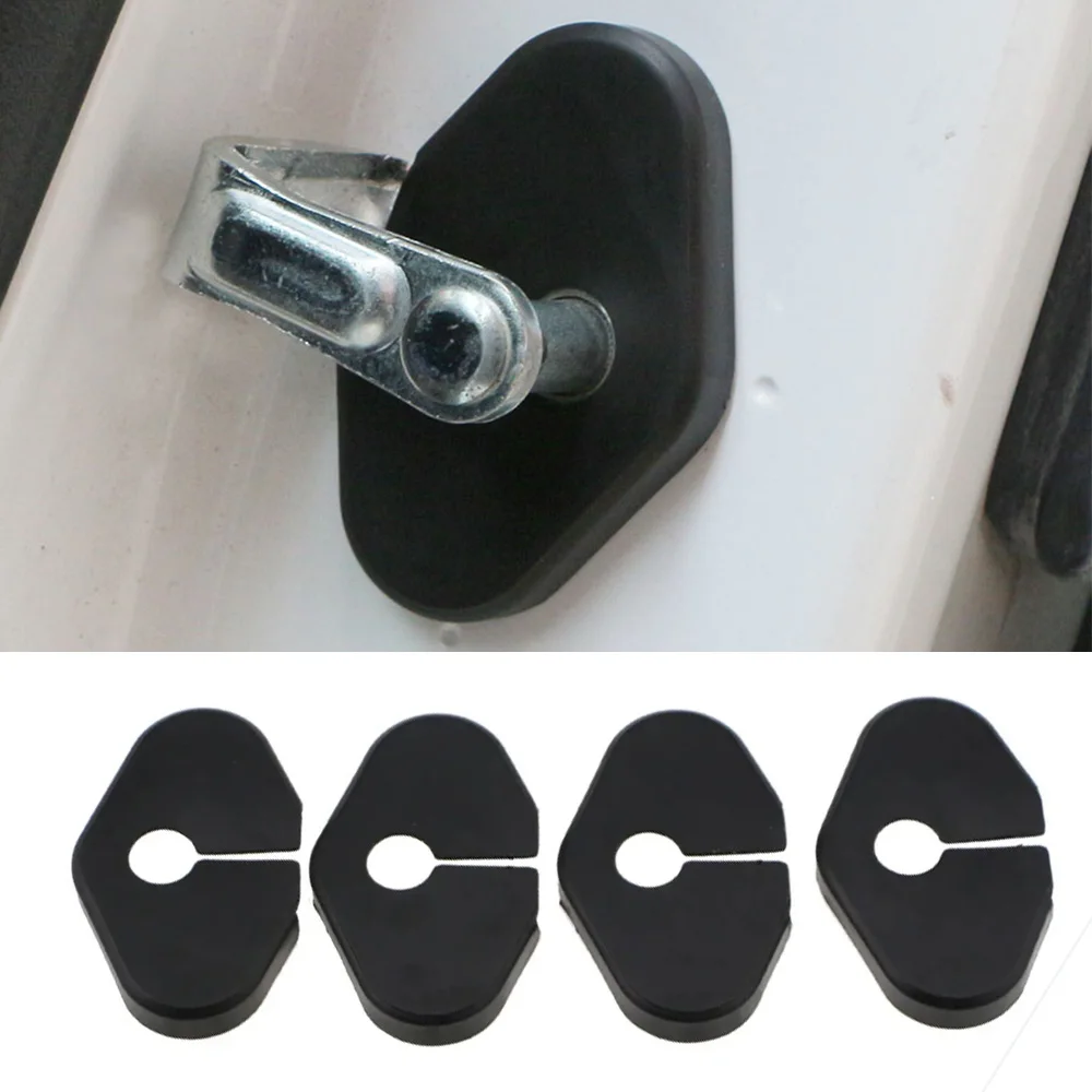 Car Door Lock Cover Protector Set - 4Pc Door Latch Buckle Accessories