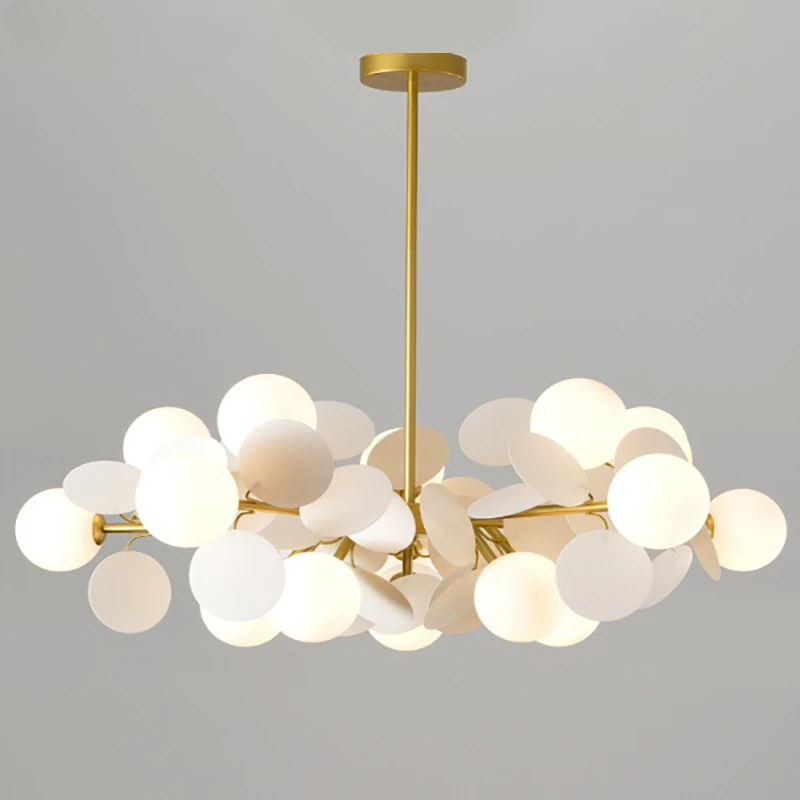 

Modern Led Luxury Nordic Chandeliers Glass Ball Children's Bedroom Living Dining Room Colorful Home Decor Hanging Lightings