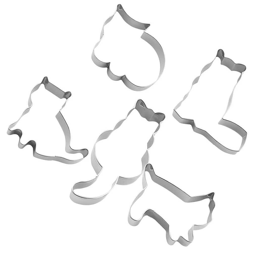 

5 Pcs Pie Cookie Mold DIY Biscuits Baking Tools Metal Stainless Steel Cutters Child