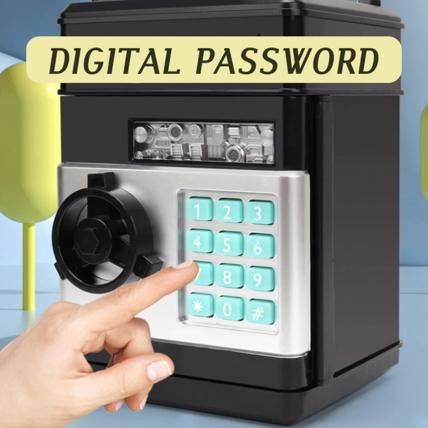 Electronic Piggy Bank Safe Box Money Boxes For Children Digital Coins Cash Saving Safe Deposit Mini ATM Machine Kid Xmas Gifts 3