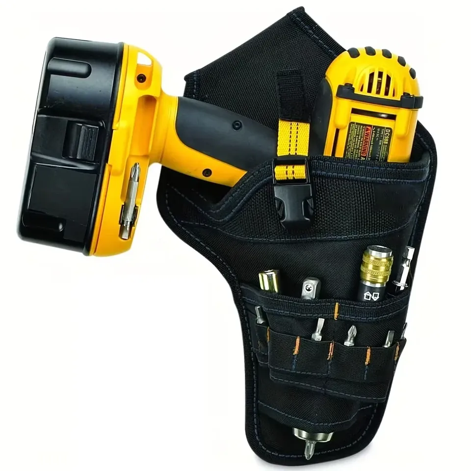 New Protable Tool Bag Power Tool Holster Cordless Drill Holster/Single Hook with Metal Clip for Easy Attachment