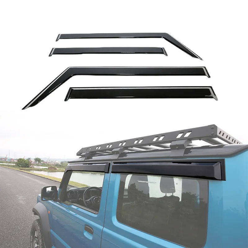 

Car Rain Eyebrow FOR Suzuki Jimny 2019 2020 2021 2022 Window Visors Sun Rain Guard Deflector Smoke Windows Cover Accessories