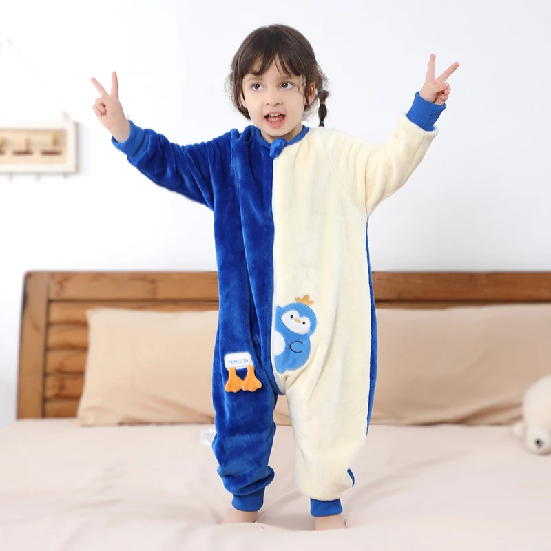 MICHLEY Cute Flannel Children Baby Sleeping Bag Sack Sleepsack Winter Warm Pajamas Sleepwear Pajamas For Girls Boys Kids 1-6T 6