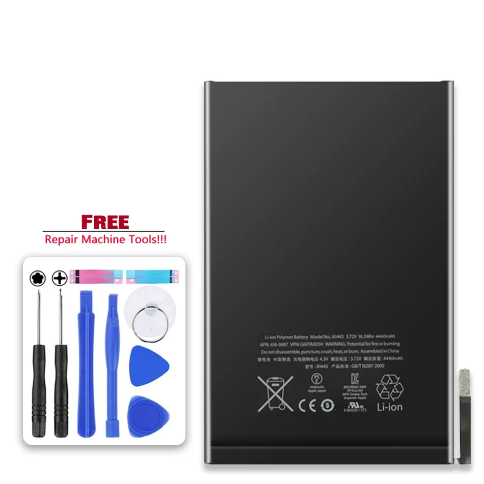 4440mAh Battery For iPad Mini 1 Mini1 A1432 A1445 A1454 A1455 Bateria rechargeable battery
