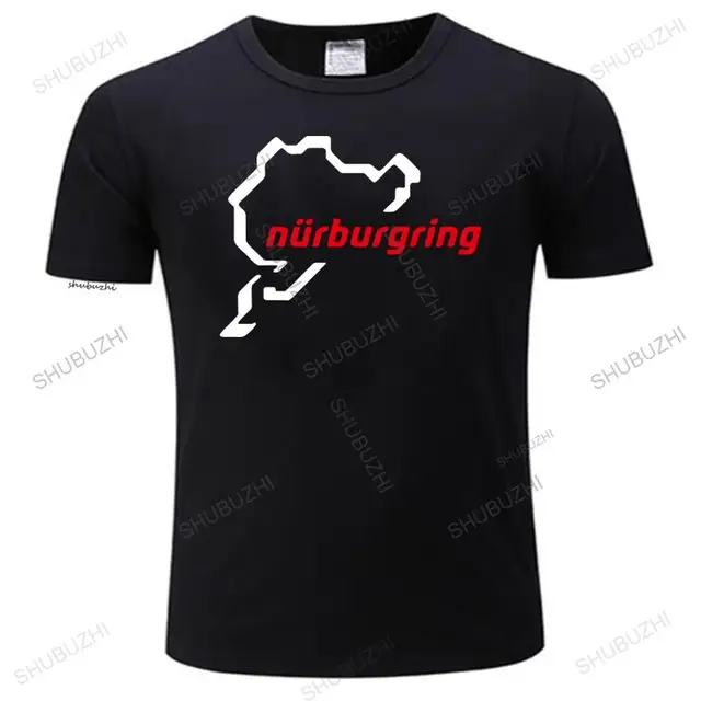 Hommes de luxe coton t-shirt hommes t-shirts à col rond offre spéciale classique DesignCar la piste de course Nurburgring hauts amples pour lui grande taille 1