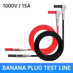Teste de multímetro chumbo destacável 4mm banana plug multi função diy linha de teste em linha reta para teste curvo cabo medidor de teste haste