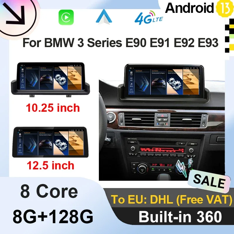 

Factory Price Android 13 Multimedia For BMW 3 Series E90 E91 E92 E93 Carplay Car Video Player GPS Navigation Auto Radio 360 Cam