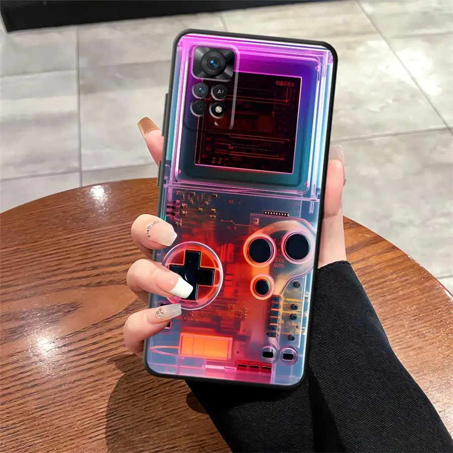Retro Game Console Black Soft Phone Cover Case