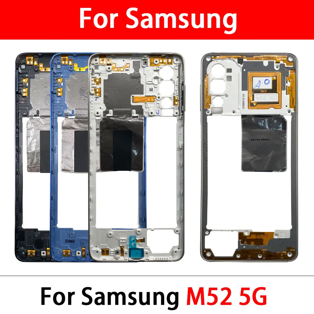 Phone Housing Middle Frame Center Chassis Cover For Samsung M52 5G Middle Frame Replacement Repair Parts