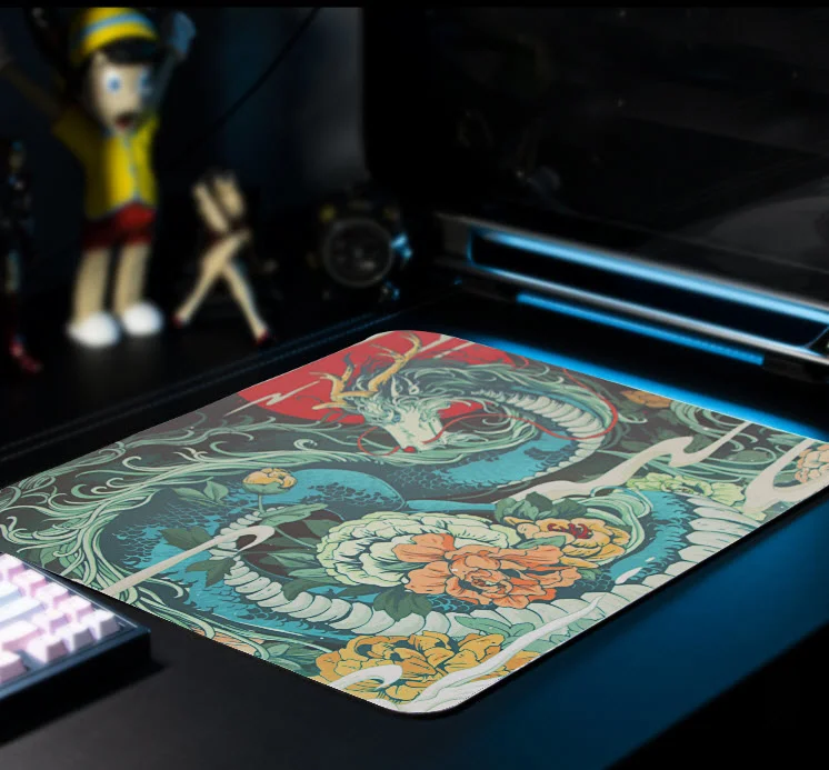 Original Esports Tiger Wuxiang Pro Gaming Mouse Pad 480*400*3 mm Grande Tamanho Esteira de Ratos para Fps Pubg Lol Qinglong Baihu Zhuque - Imagem 3