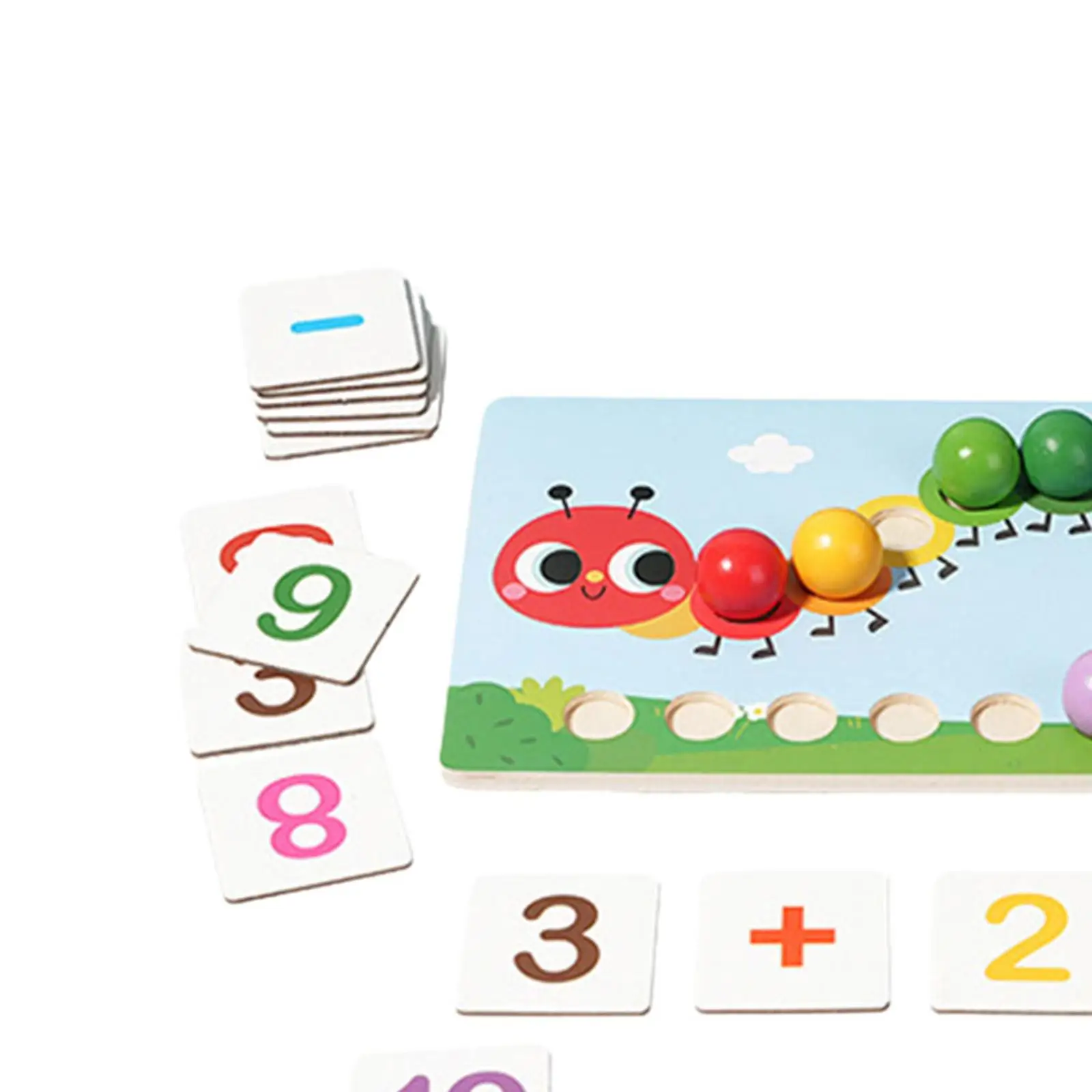 Color Sorting Matching Toy Preschool Learning Rainbow Caterpillar Beads Puzzle for Girls Boys 3 4 5 Year Old Birthday Gifts