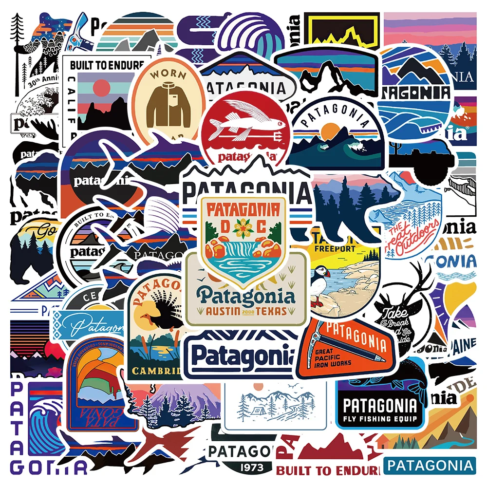 Outdoor Camping Stickers Decal Waterproof 55pcs
