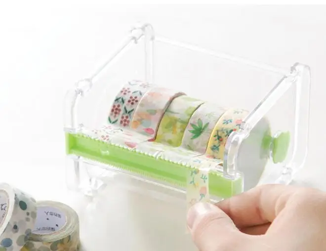 

Stationery Masking Tape Cutter Washi Tape Storage Organizer Cutter Office Tape Dispenser Office Supplies