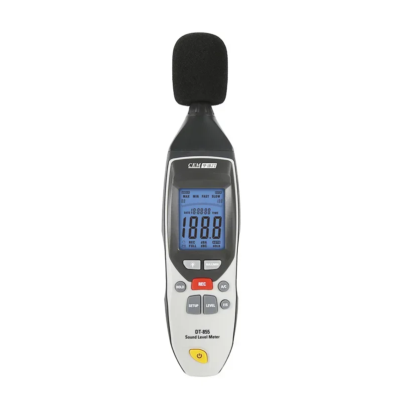DT-855 Handheld Portable High-precision Noise Detector, Sound Level Meter, Sound Volume Decibel Test Recorder 5