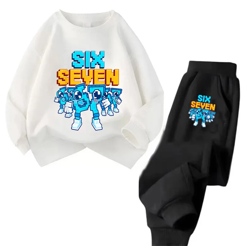 ملابس هوديز للأطفال بتصميم إيطالي 'Brainrot'، بدلة 'Steal A BrainRot'، سترات للأولاد والبنات، طقم سويت شيرت برقبة دائرية للأطفال 67 سكس سيفن