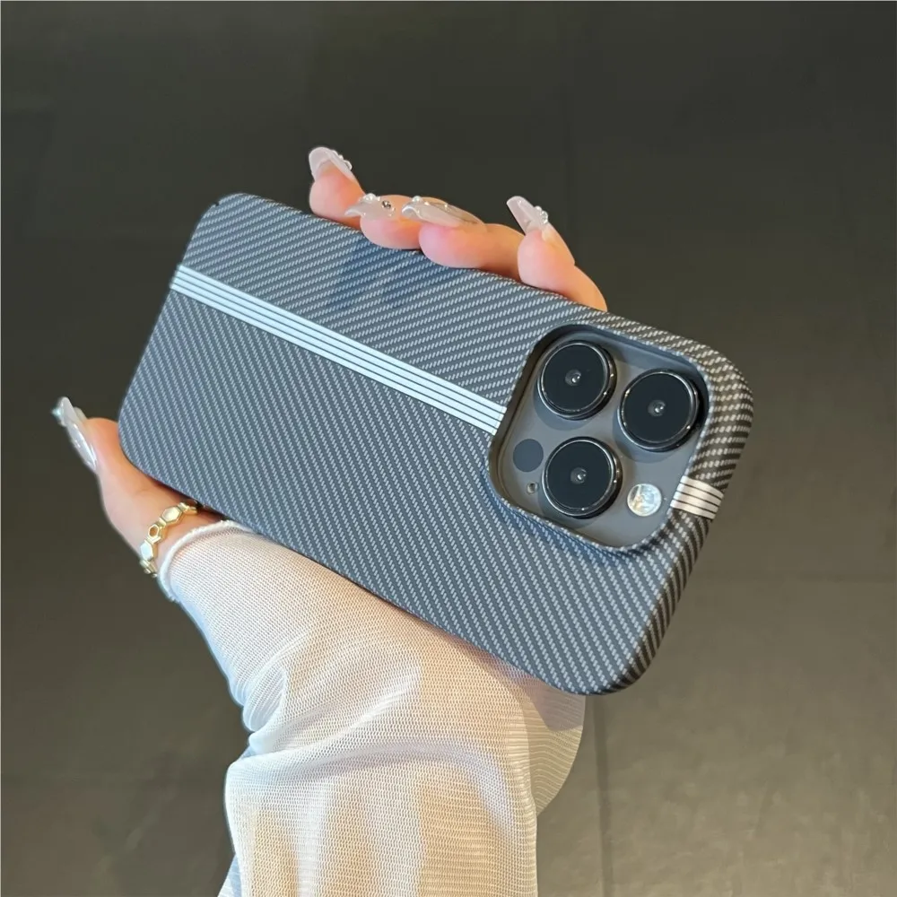 Carbon Fiber Ultra Thin Hard Armor Shockproof Protective Case Cover