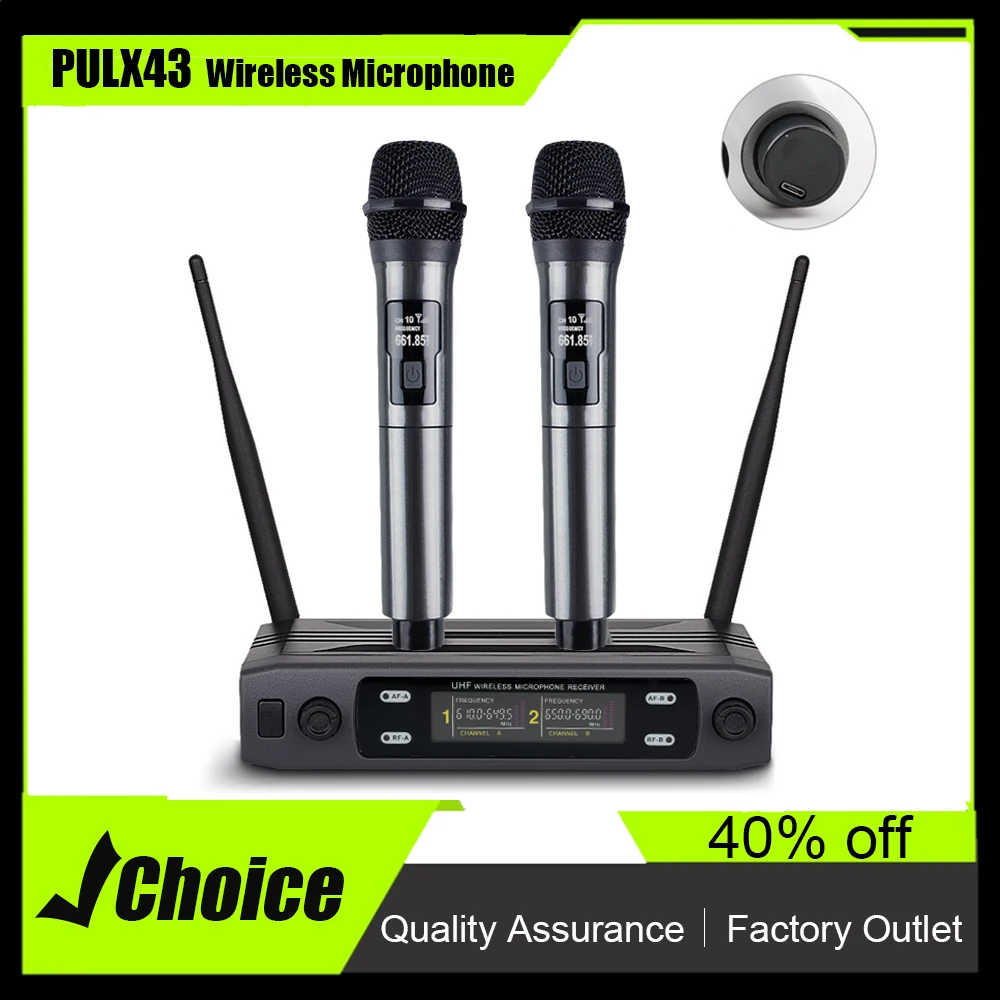 PULX43 Professional Wireless Microphone Stage Performance Live Speech KTV Ultra High Sound Quality Speech  Party Hot Sale