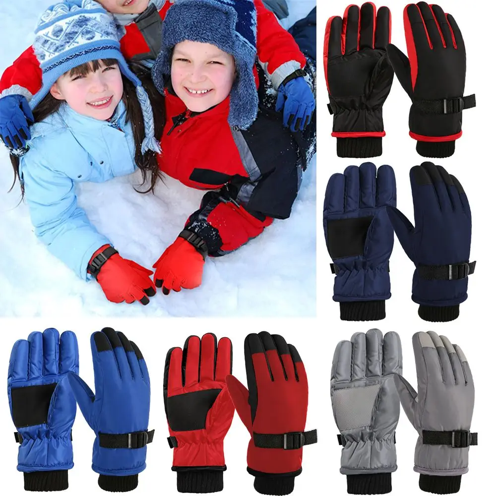 Children Kids Winter Snow Warm Gloves Boy Girls Ski Snowboard Windproof Waterproof Thicken Keep Warm Winter Must winter gloves