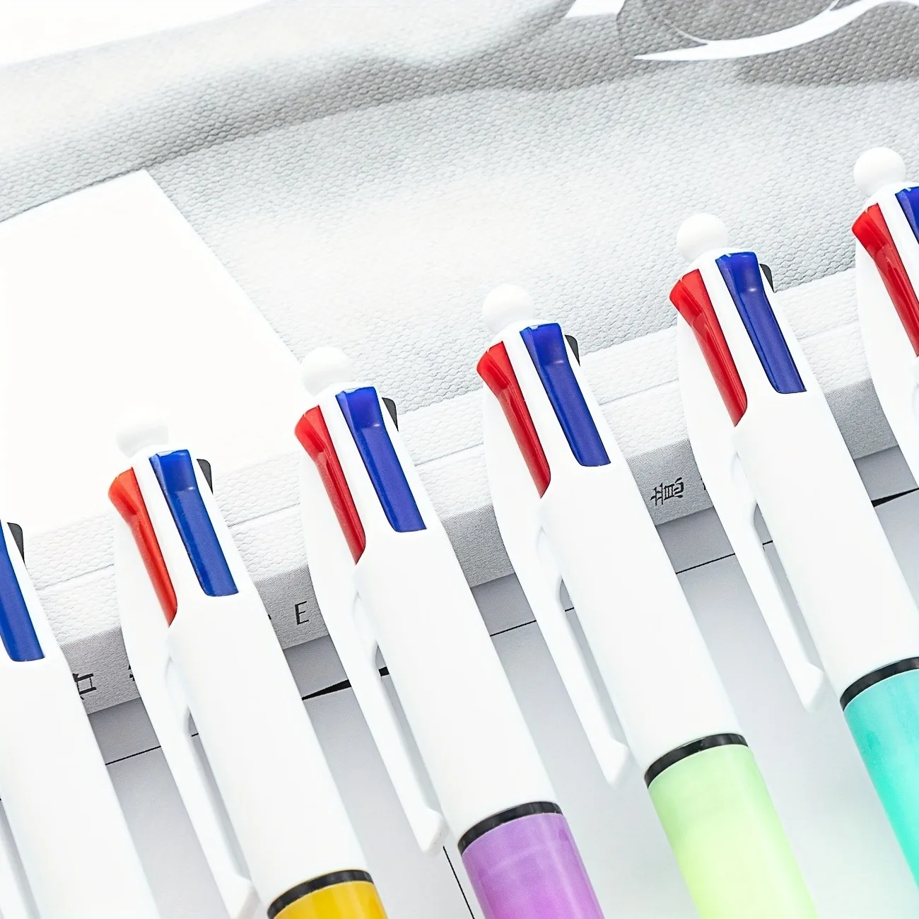 3pcs/set Creative 4 In 1 MultiColor Pen 0.5mm Black Blue Red Green Gel Ink Student Marking Pen Writing Tools School Supplies 4