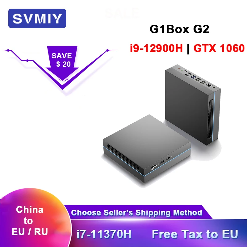 Gaming Mini Pc Svmiy G1Box G2 Gamer Intel Core I9 12900H I7 Gtx 1060 Computer Desktop 10 11 Mine 14 Core Gioco Desktop Minipc
