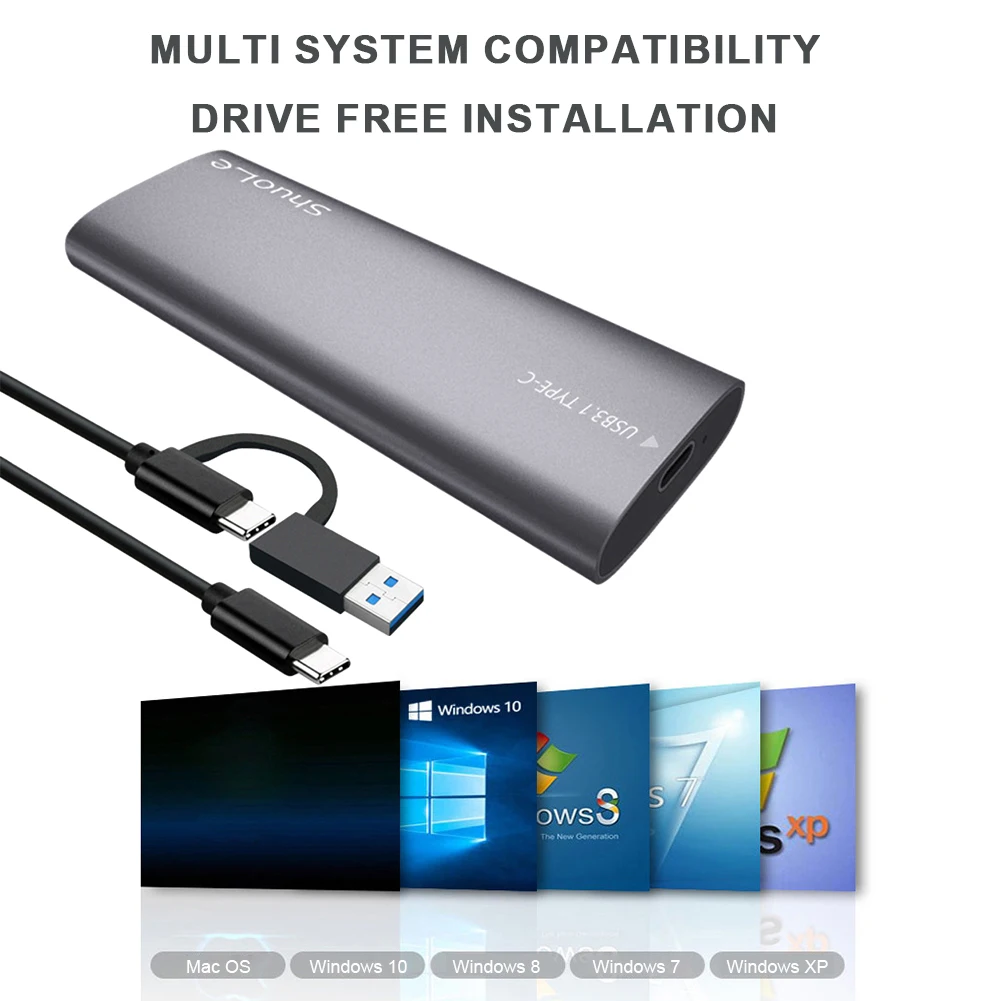 M2 SSD ̽, M.2 NVMe NGFF SATA SSD Ŭ , 10Gbps USB 3.1 Gen2 CŸ  Ŭ ̽, PC M-Ű 