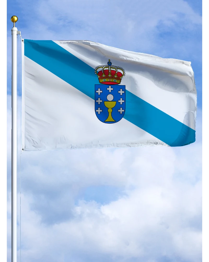 

60×90 90x150 120×180CM Galicia Flag Polyester Printed Banner Autonomous communities of Spain Tapestry For Decor