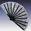 33cm Kung Fu Fan UV Printing Fluorescent Fan Bamboo Bone Fan Handheld Large Bamboo Fan Wall Decoration 4