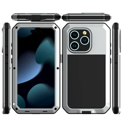 Heavy Duty Metal Anti - Slip and Anti - Abrasion Drop - Resistant 360° Protection Case - iPhone 12 Mini(5.4