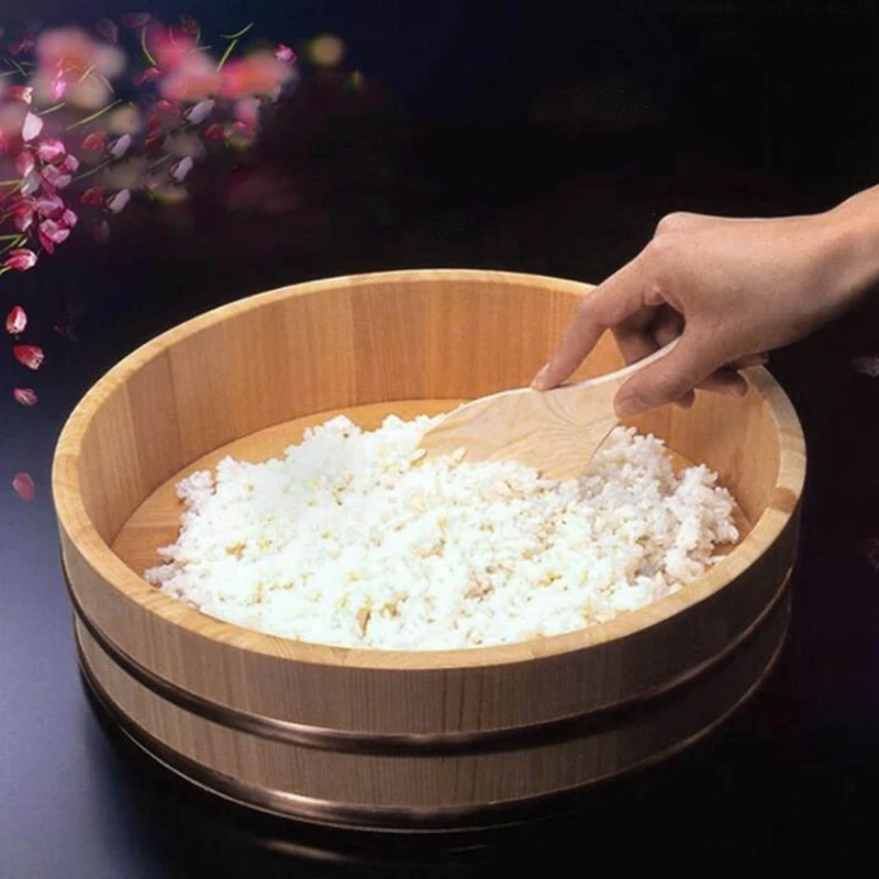 Cuisine Sushi Bucket White Pine Wooden Korean Bibimbap Bucket Sushi Bowl Japanese Cuisine Wooden wooden food bucket