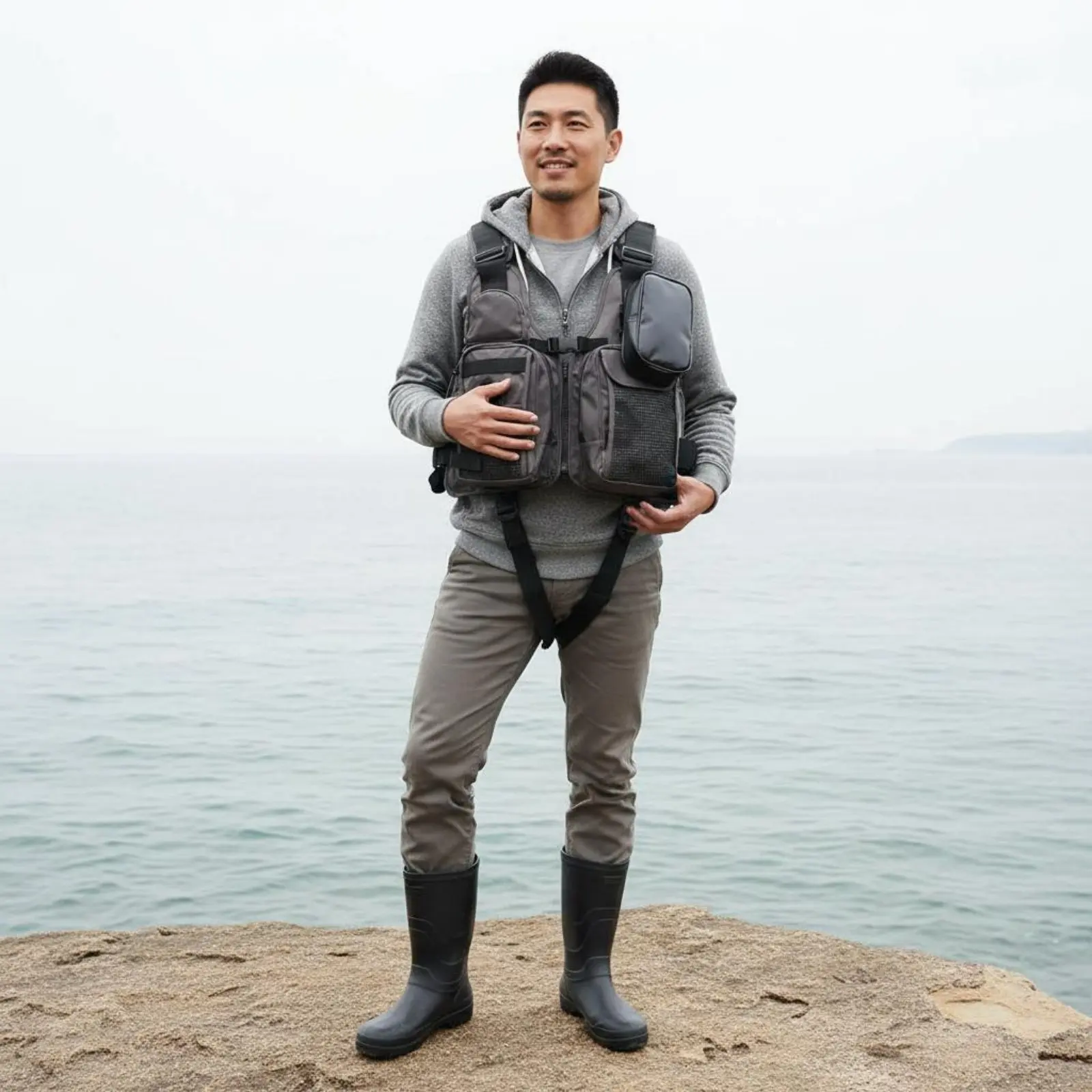 낚시용 구명조끼 분리형 폼 낚시 조끼(포켓 포함) 수상 스포츠 장비 오래 지속되는 소재 편안한 착용감