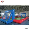 Free Air Shipping 10x5m Customized PVC Soap Football Field Inflatable Soccer Pitch, Inflatable Soccer Field for Sale 1