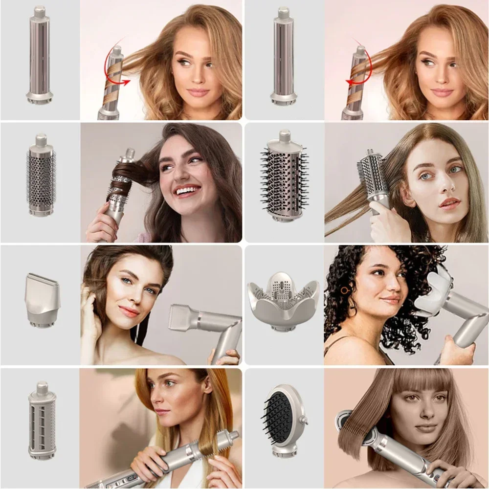 Hair Dryer Hair Styling Tools 8 in 1 Folding Airwrap High Speed 110000rpm