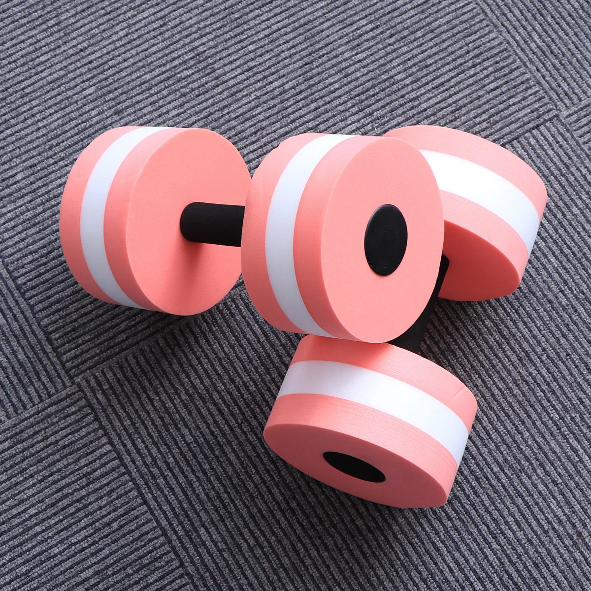 

Aquatic Exercise Dumbells EVA Water Barbells Hand Bar For Water Resistance Aerobics (Pink)