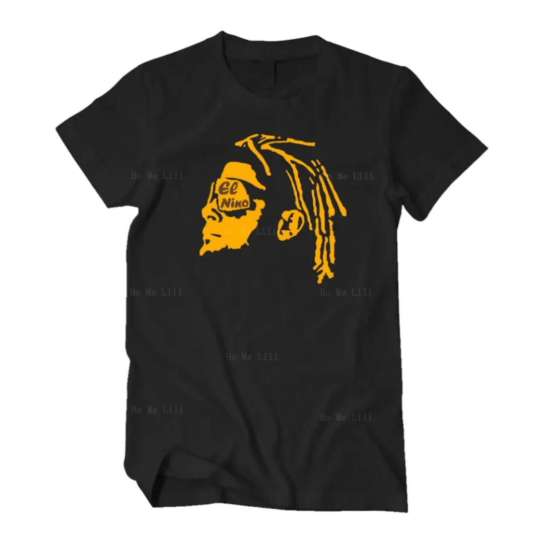 T-Shirt In Cotone Pre-Ristretto Nero A Tema Baseball El Nino San Diego