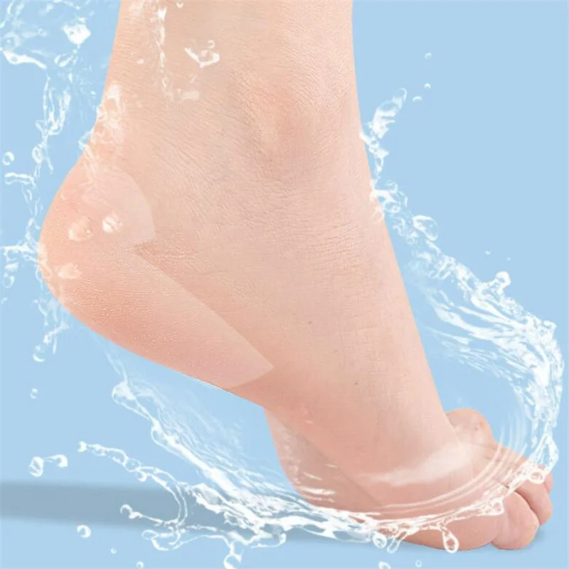 Ultra-thin PU Film Heel Foot Care Stickers Moisturizing Water Supplement Anti-Cracked Repair Dry Skin Transparent Patch 12/30Pcs