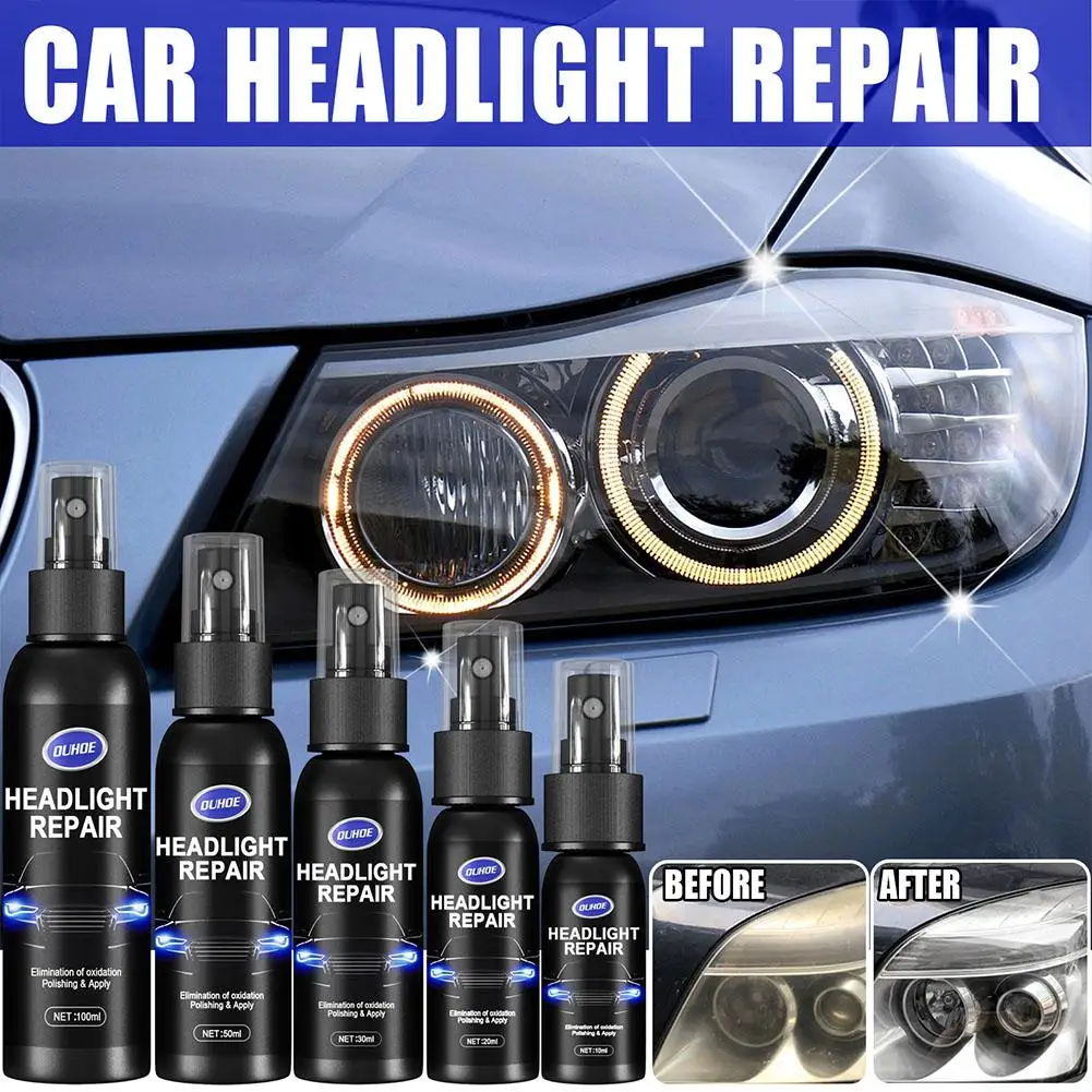 

100ml Car Headlight Polishing Repair Fluid Remove Vehicle Cleaning Scratches Automotive Product Spray Yellowing Refresher D6I6