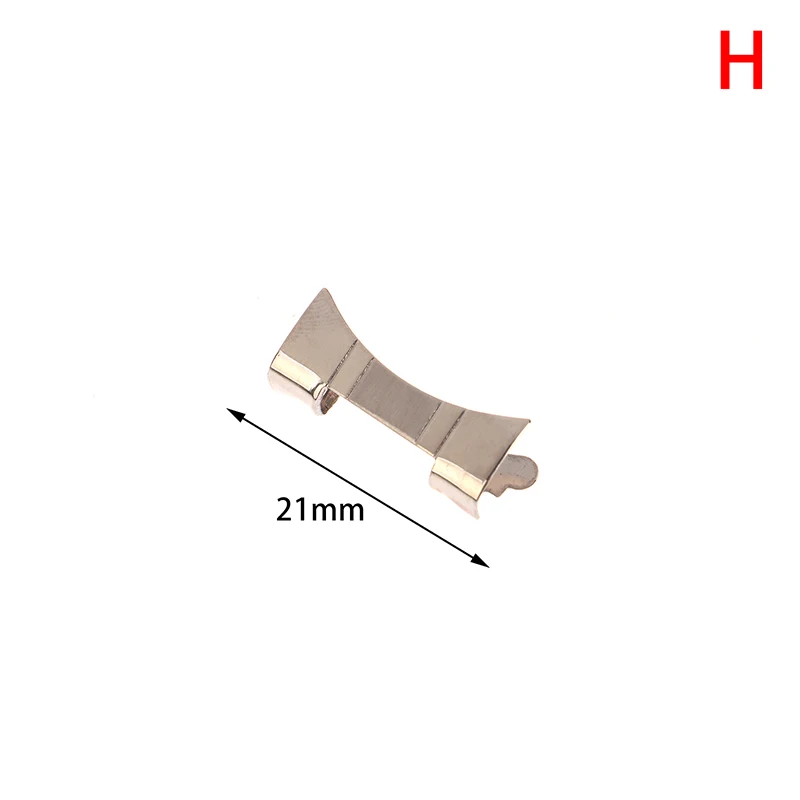 Stainless Steel Flat Curved End Watch Strap Connector - Metal Band Link Connector