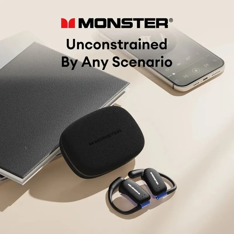 Monster XKO07 블루투스 헤드셋, 360 ° 스테레오 사운드 이어폰, 27H 긴 배터리 수명 헤드폰, HIFI 스테레오 이어버드, V5.3