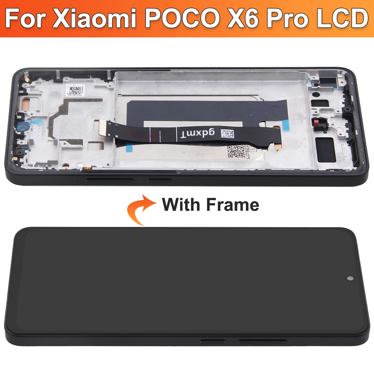 Écran LCD Tactile Xiaomi Poco X6 Pro 5G (2311DRK48G/2311DRK48I) Noir