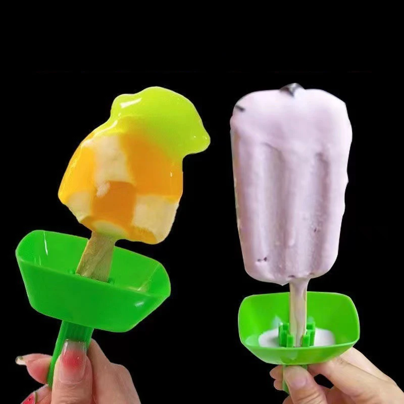 Anti-Drip Popsicle Holder With Straw Popsicle Ice Cream Portable Holder Anti-Dirty Hand Homemade Mold ice mold popsicle holders sleeves ice cream cone holder ice cream stick tools