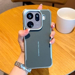 Magnetic Luxury PU Leather Shockproof Case with Metal Frame Protection - OPPO Find X9 (Green)