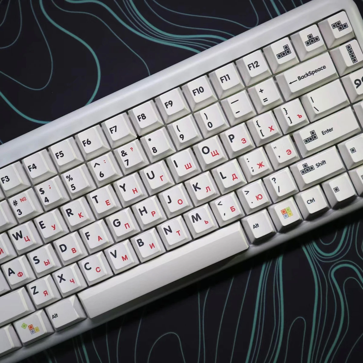 keycap feito sob encomenda branco minimalista do perfil da cereja da sublimação dos keycaps do russo pbt para teclado mecânico chaves