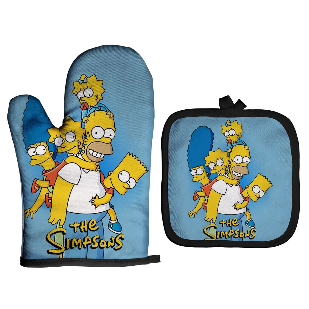 Kitchen Gloves Cartoon Characters Oven Glove Polyester Pizza Oven Mitt Bake Glouse Cooking Kitchen Tools Accessories Potholders Women
