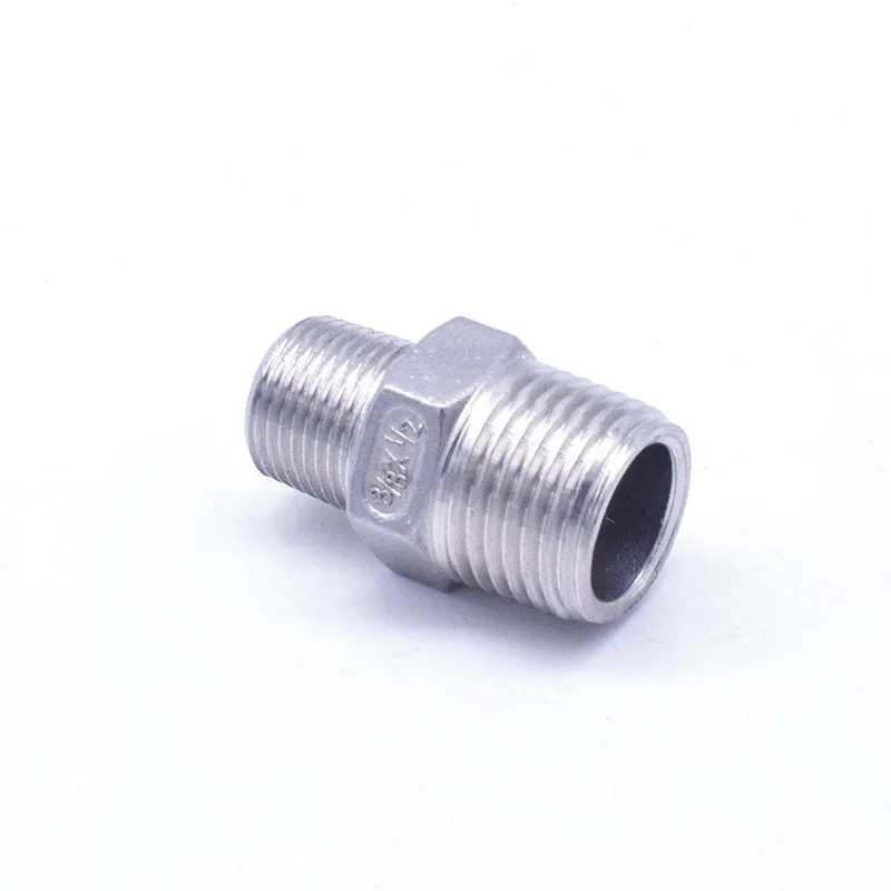 1/8" 1/4" 3/8" 1/2" 3/4" 1" 1-1/4" 1-1/2" BSP Thread 304 Stainless Steel Equal Diameter Double Head Male Thread Pipe Fittings For Pipe Fitting Water Pipe Fitting Hose Pipe Fitting