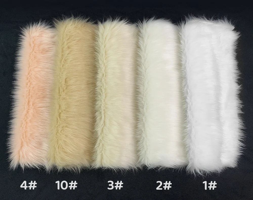 Kunstfell-Stoff 30x50cm Polyesterfaser Mittlere Dicke Webtechnik 2,5cm Lange Fellsträhnen Stoff für Cosplay Fursuit Fellmaterial – Detail 8